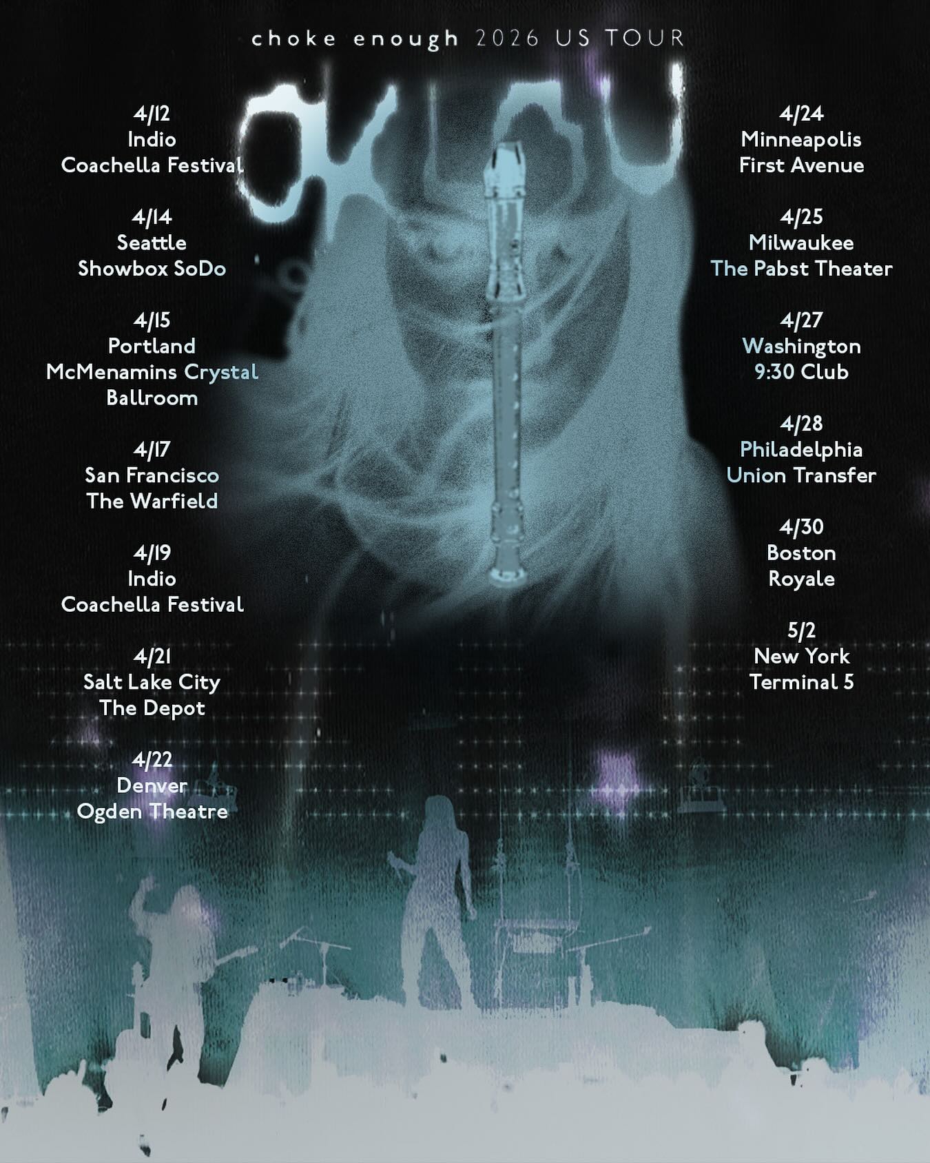 Oklou Choke Enough Tour Poster 2026